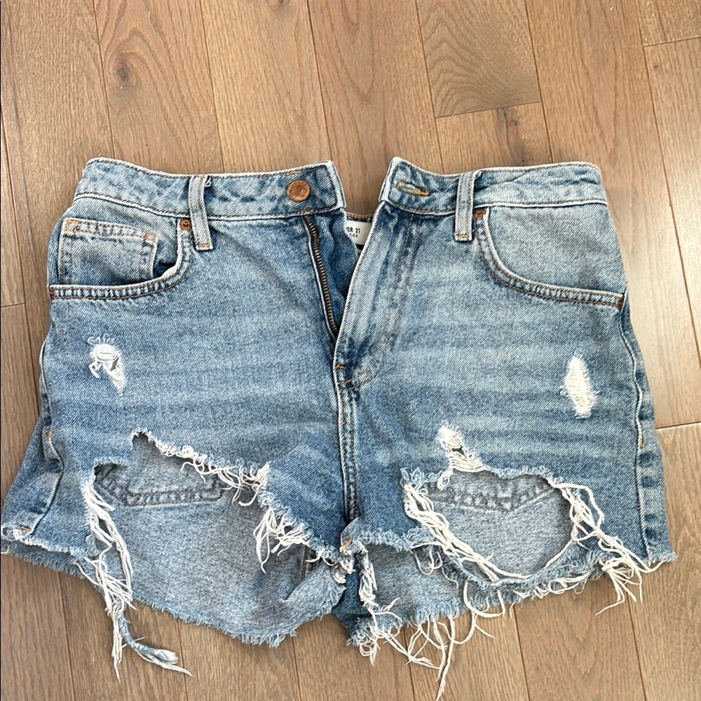 Distressed Denim Shorts